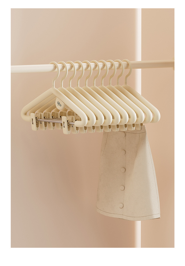 Wholesale household clothes hangers, seamless hanging clothes, anti-slip clothes racks, anti-shoulder corner plastic thickened clothes supports with scented candles pic 17