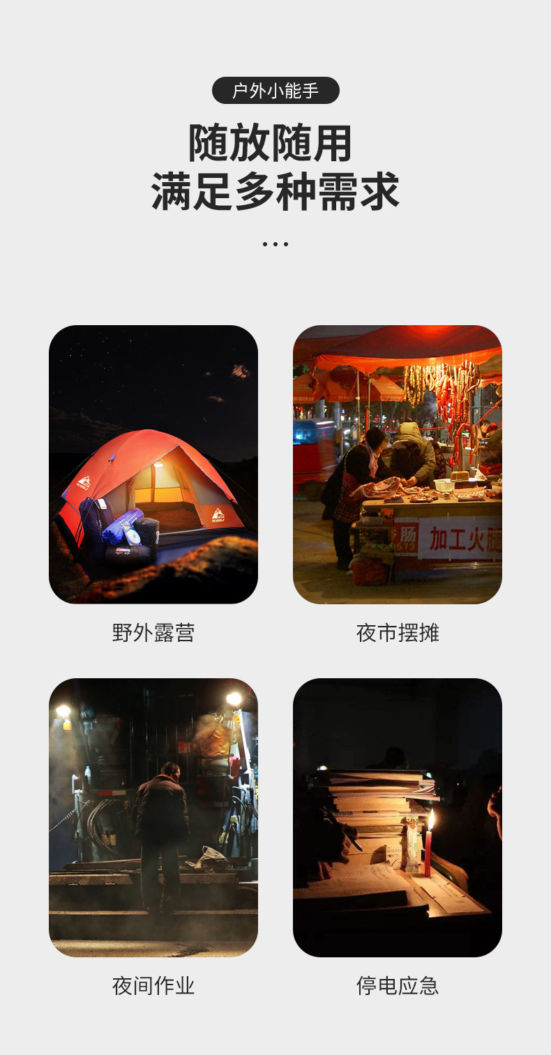 LED coin light, emergency light, prosperity copper coin bulb, adjustable Angle, household street stall E27 screw-type bulb, charging pic 4