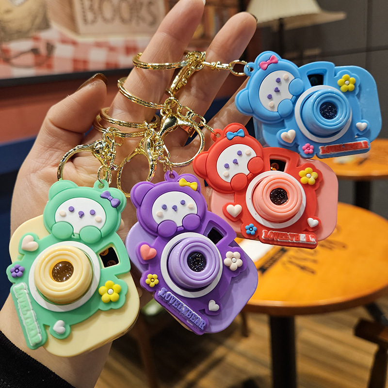 卡通眼镜牛仔裤狗狗投影相机钥匙扣汽车包包钥匙链挂件网红小礼品详情19