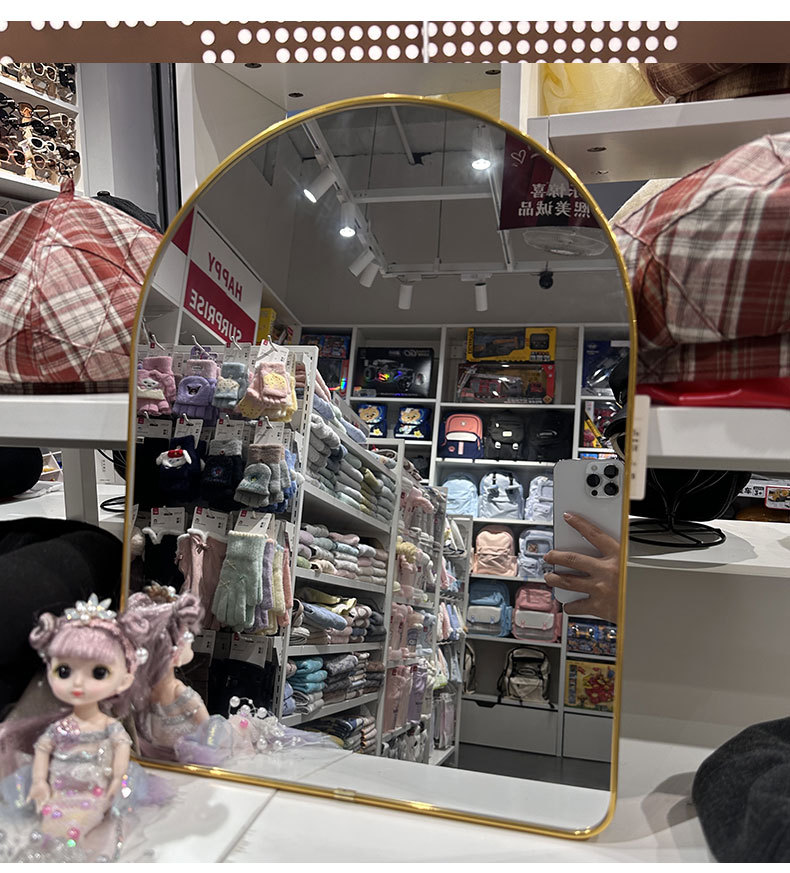 门型化妆镜子北欧简约家用桌面梳妆镜外贸镜子批发理发店壁挂镜子详情5