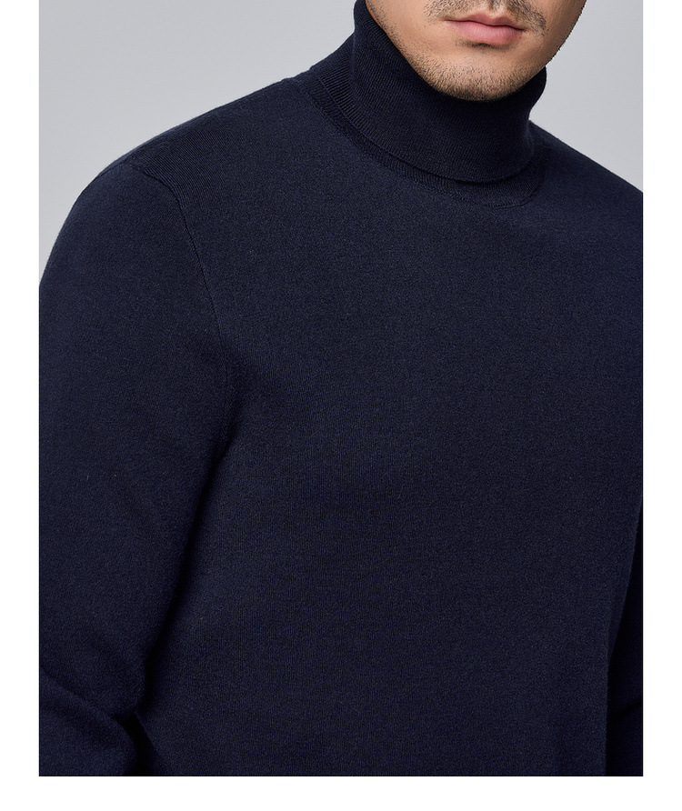 墨麦客男装基础高领男士羊毛衫2024冬季新款纯色打底毛衣男21912 pic 29