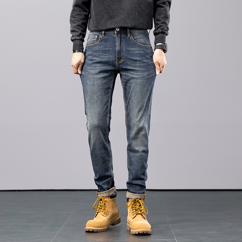 美式大牛直筒牛仔裤男秋季新款潮牌修身舒适柔软水洗休闲百搭长裤详情3