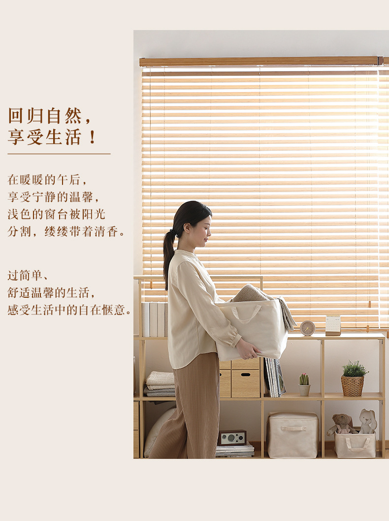 日式布艺桌面收纳盒 衣柜收纳卧室抽屉衣服收纳箱零食玩具收纳筐详情19