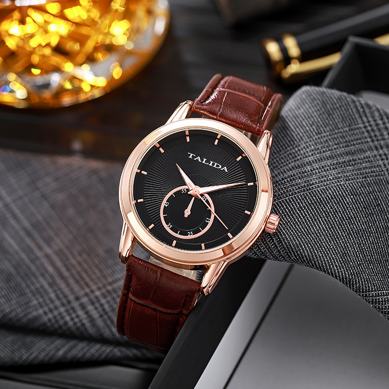 天力达商务防水手表男士简约防水夜光商务复古腕表非机械石英运动详情3