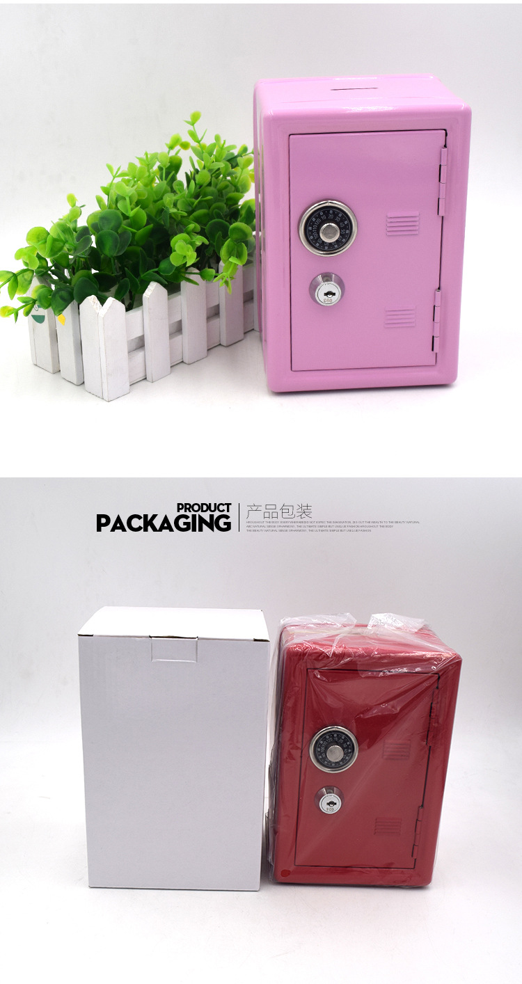 Zhongfu Creative Metal Mini Safe English Dictionary Password Piggy Bank 18 cm Savings Safe pic 6