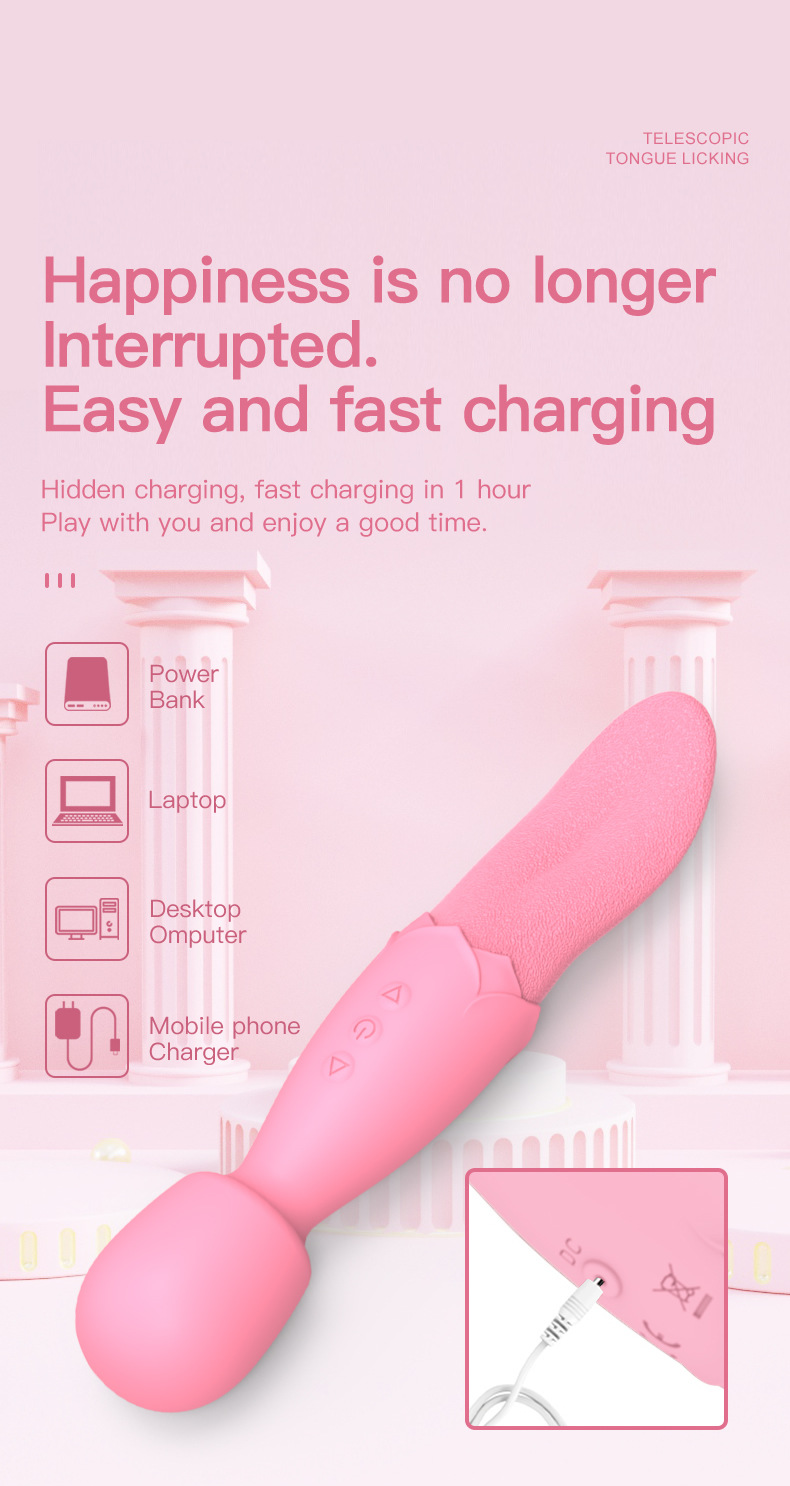 成人情趣性用品双头AV棒舌舔震动按摩器女用自慰器具详情13