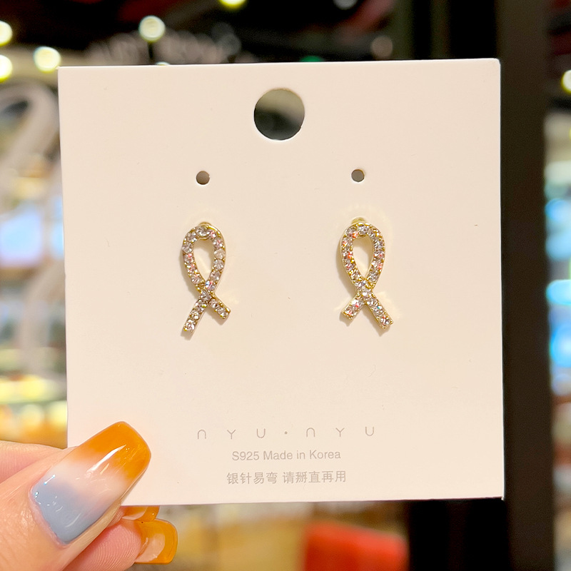 925银针珍珠耳钉高级感几何小巧气质耳饰女可爱镶钻个性耳骨钉详情13