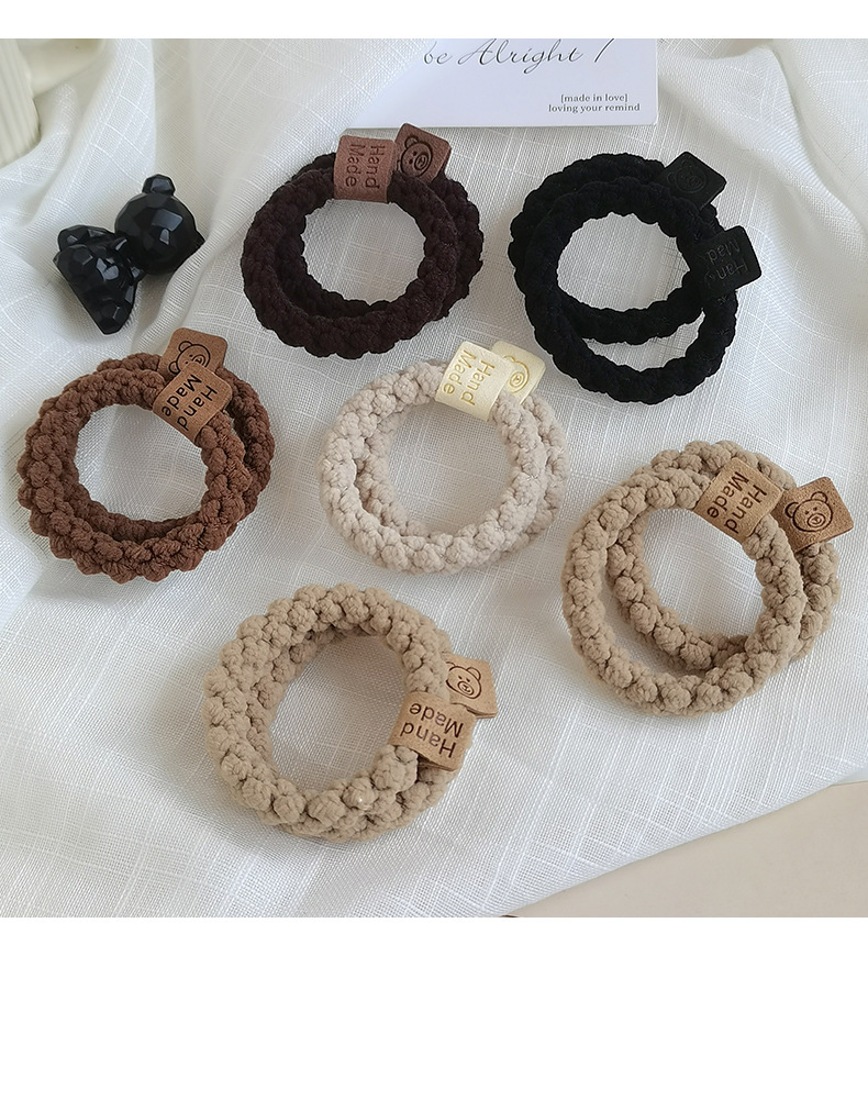 韩国锁链皮筋可爱笑脸少女扎头发绳发圈高弹力简约气质头绳发饰详情46