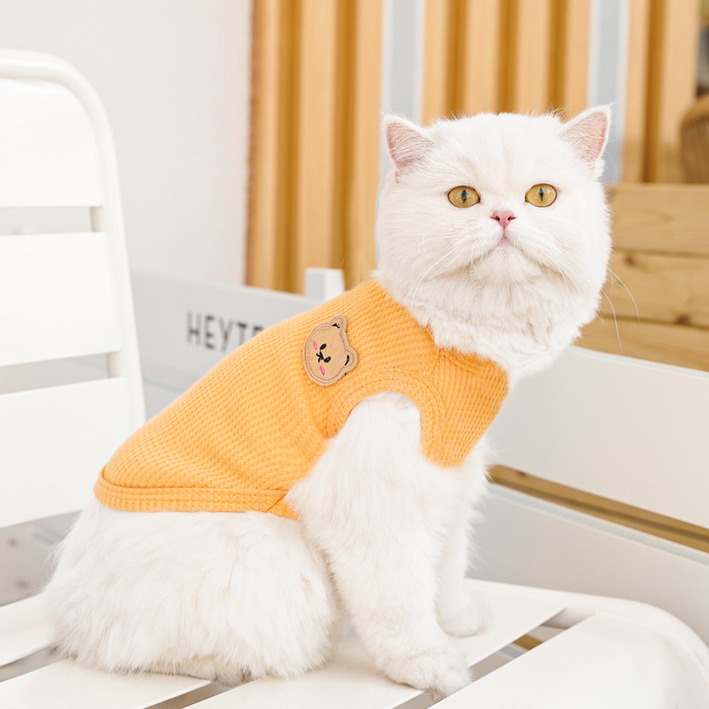 Pet clothing, Waffle bear summer vests, Teddy small and medium-sized dogs, cat and dog clothing manufacturers wholesale pic 17