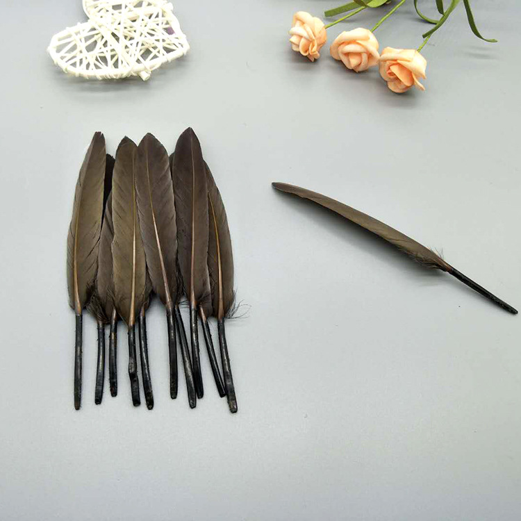 The manufacturer wholesales large quantities of goose feathers, small straight knives, colorful feathers, DIY kindergarten handcrafted materials, earrings, accessories, and goose feathers pic 25