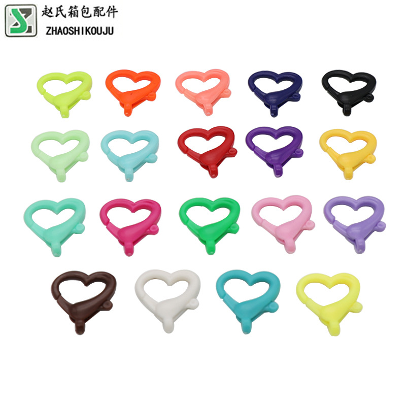 彩色弹簧扣箱包配件钥匙背包挂扣龙虾扣现货塑料黑色玩偶公仔挂扣详情5