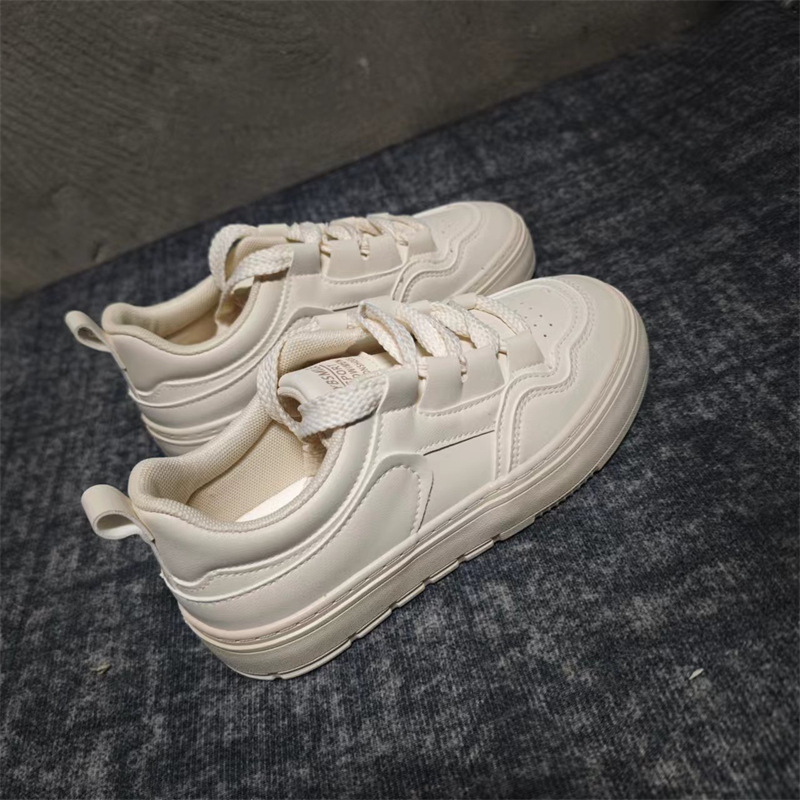 配裙子小白鞋女2024新款透气女鞋chic鞋子休闲厚底板鞋百搭H1378详情2