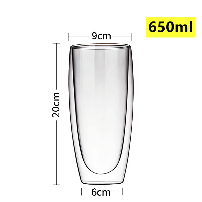 Factory wholesale thickened double-layer glass cups, egg-shaped cups, heat-insulating household coffee cups, water cups, juice cups and milk cups pic 4