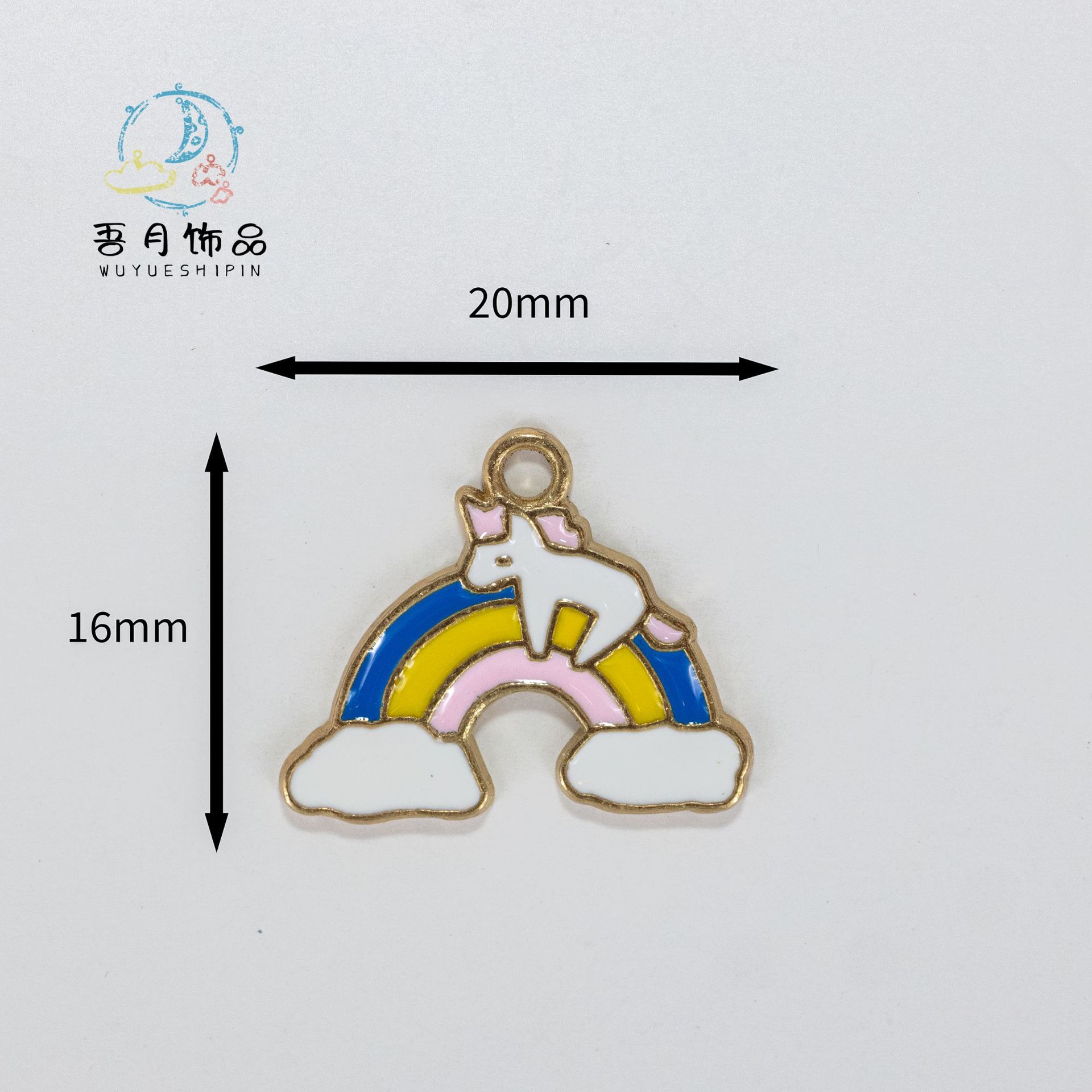 彩虹滴油合金饰品配件项链手链耳环耳饰手工diy材料义乌批发厂家详情6