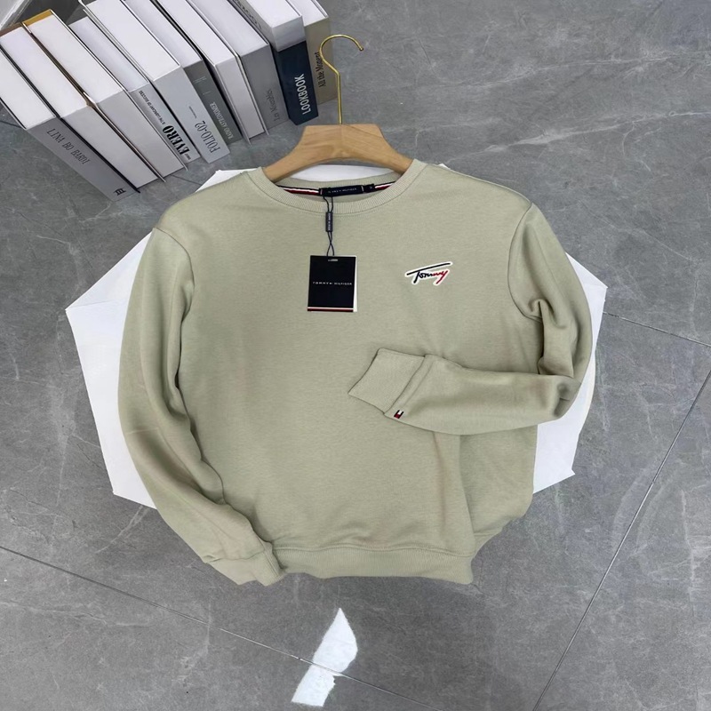 TOMMY汤米23秋冬新款经典字母小标刺绣圆领套头男女情侣款卫衣详情3