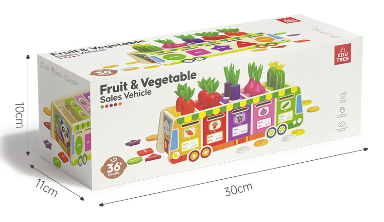 儿童益智果蔬投币售卖车多功能形状颜色配对盒趣味拔萝卜早教玩具详情11