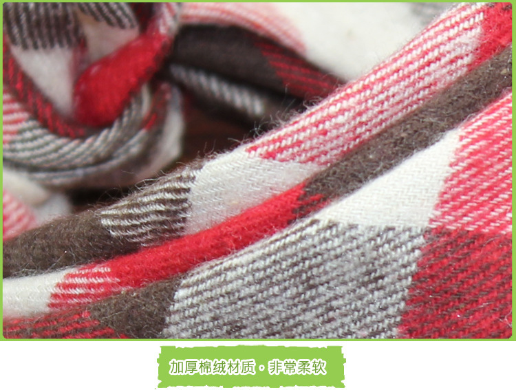 Pet scarf: Fashionable Scottish style checkered dog drool towel, thickened velvet cotton pet triangle towel pic 19