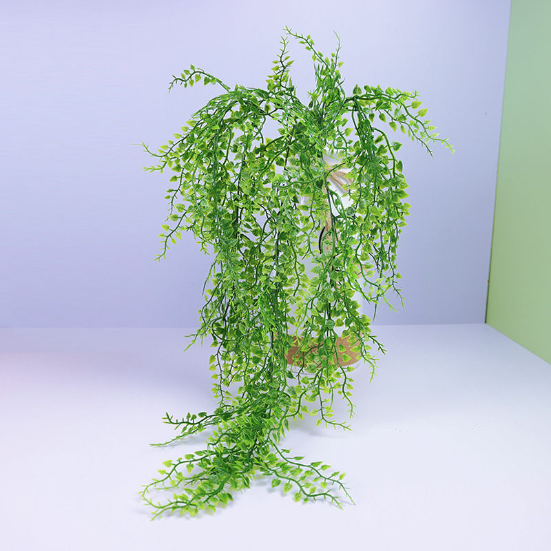 Artificial plants: Million heart vine, wall-hung green ivy, weeping willow, plant wall accessories, vines, artificial flowers, ceiling decoration, plastic leaves pic 15