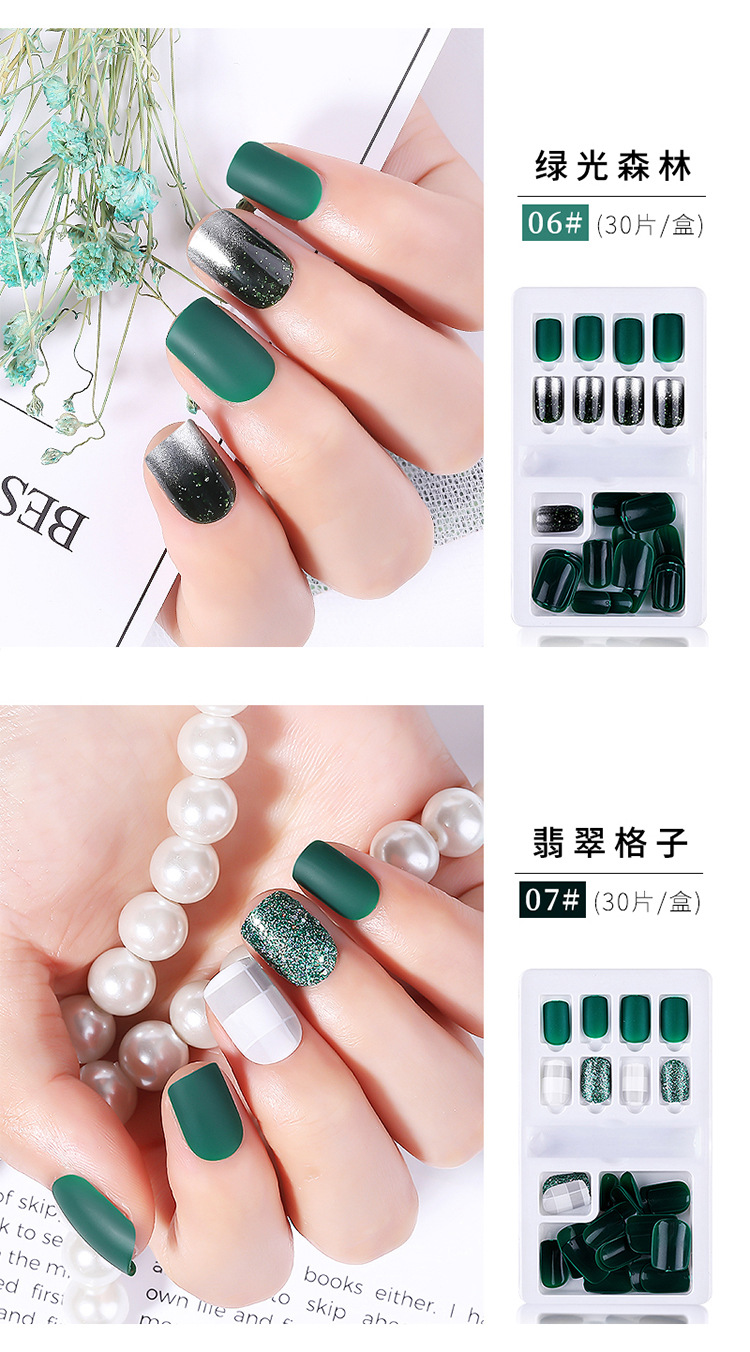 Finished nail care wearable nail patches 30-piece box set, detachable and reusable, artificial nail wearable patches, full nail patches, exclusively for export. Exclusively for export pic 11