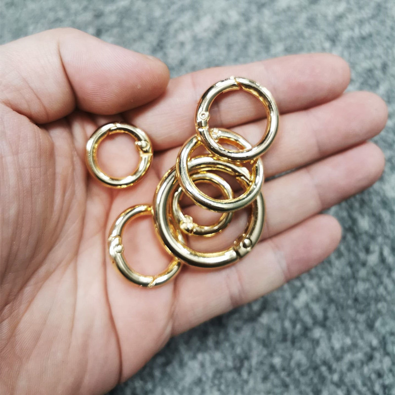 Zinc alloy spring ring, metal round buckle, open ring, key chain, luggage webbing, round hanging buckle, metal iron ring pic 12