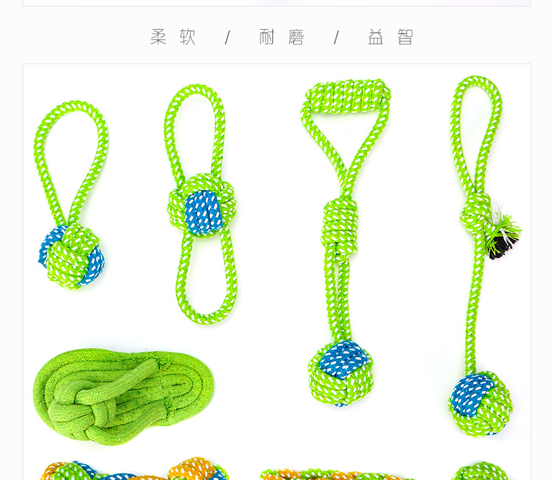New pet toy combination sets in stock from the manufacturer, including pet cotton rope toys, dog toys, and durable dog toys pic 30