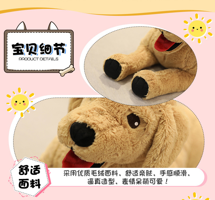Simulated Labrador doll, big yellow dog plush pillow, golden Retriever plush toy, bed sleeping pillow pic 15