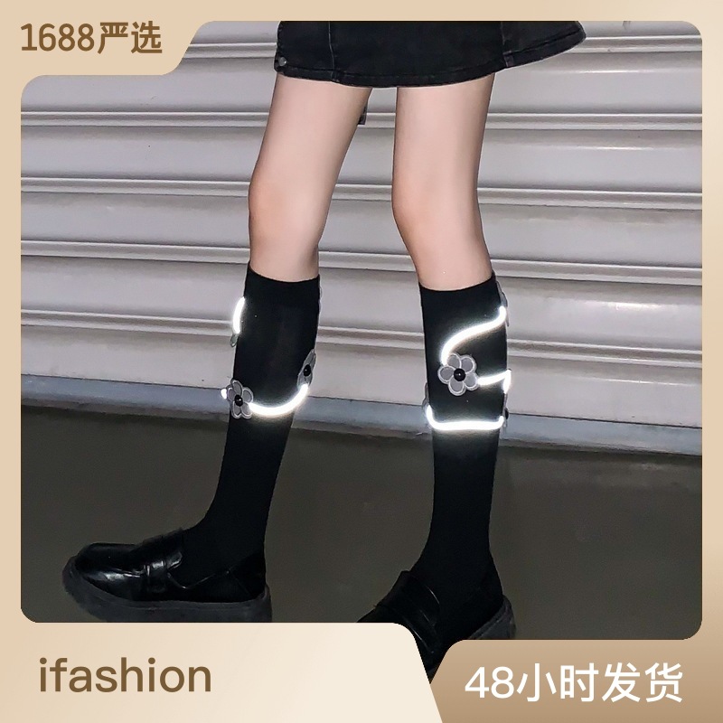 袜子女堆堆袜薄款日系简约棉袜透气纯色百搭中筒袜休闲糖果色袜子详情8