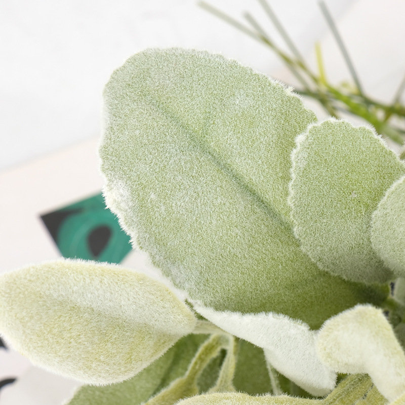 新款热销仿真叶子仿真绿植花叶装饰摆件6片绢花叶仿真绿植叶详情7