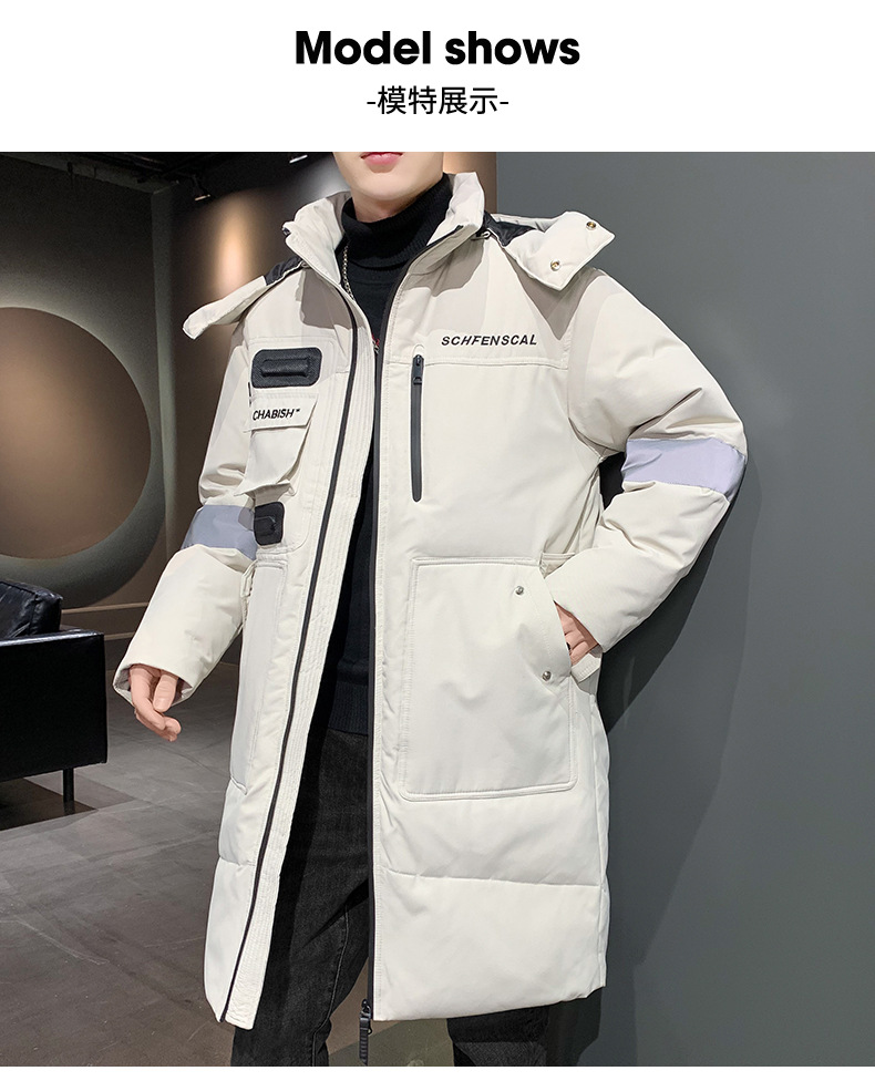 羽绒服男士2022冬季保暖加厚防寒男式中长款白鸭绒大衣外套男装详情16