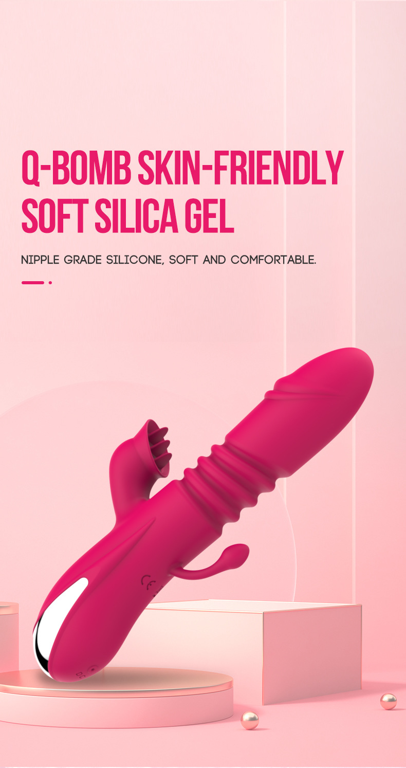 新款女用自慰舌舔振动棒硅胶充电加温伸缩棒成人情趣用品外贸详情11