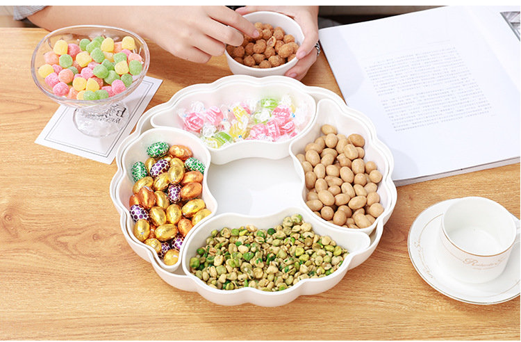 仿瓷大号5格南瓜密胺分格组合创意带盖婚庆干果盒糖果盒批发详情36