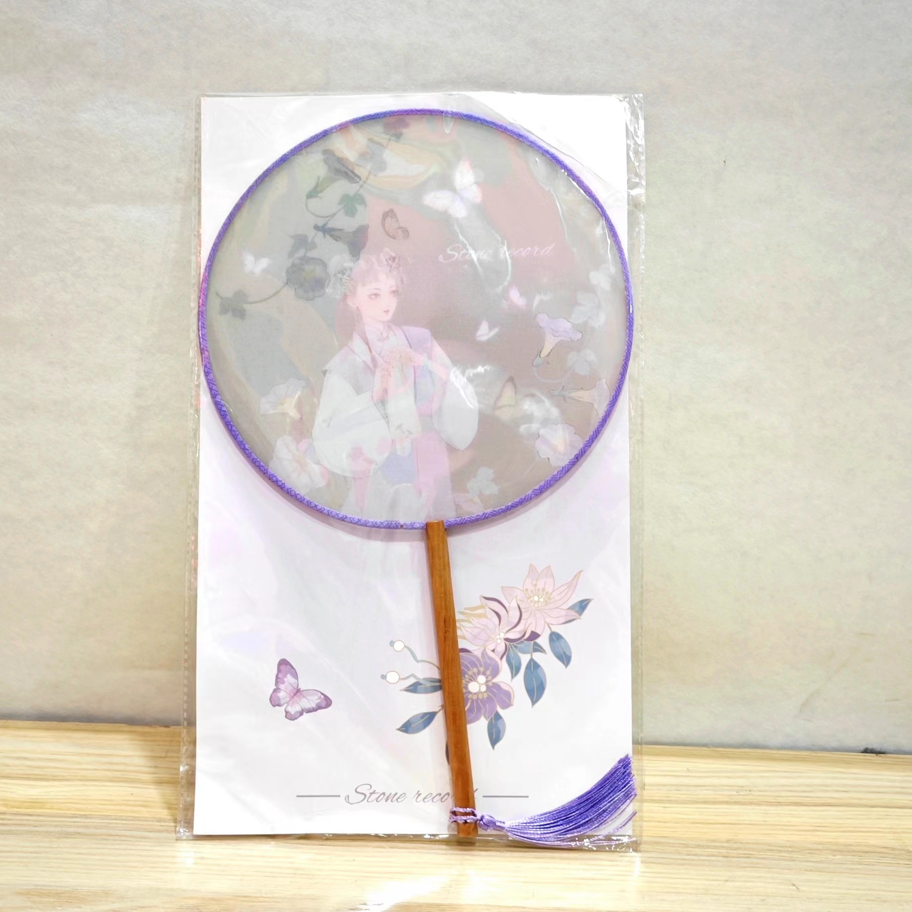 古风扇子印花团扇木质品定制中国风宫扇舞蹈扇子古典绢面扇子批发详情14