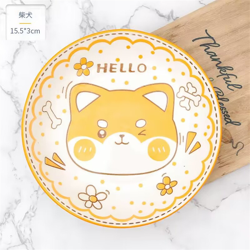 6.25-inch ceramic plates, first-grade round plates, ceramic fruit plates, bowls, plates, rice plates, tableware, vegetable basins, Yiwu products pic 40