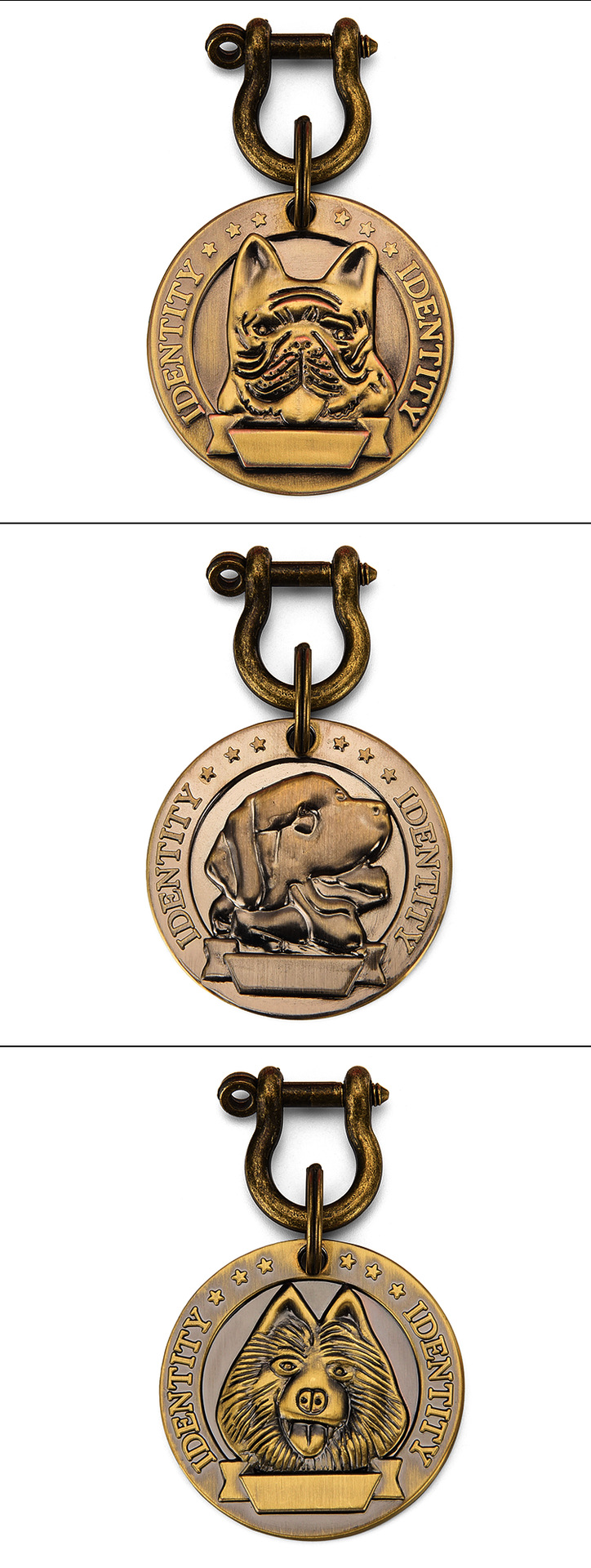 Relief dog tag, identity tag, anti-loss tag, engraved pet pure copper plate, golden retriever bullfight, Husky tag wholesale pic 5