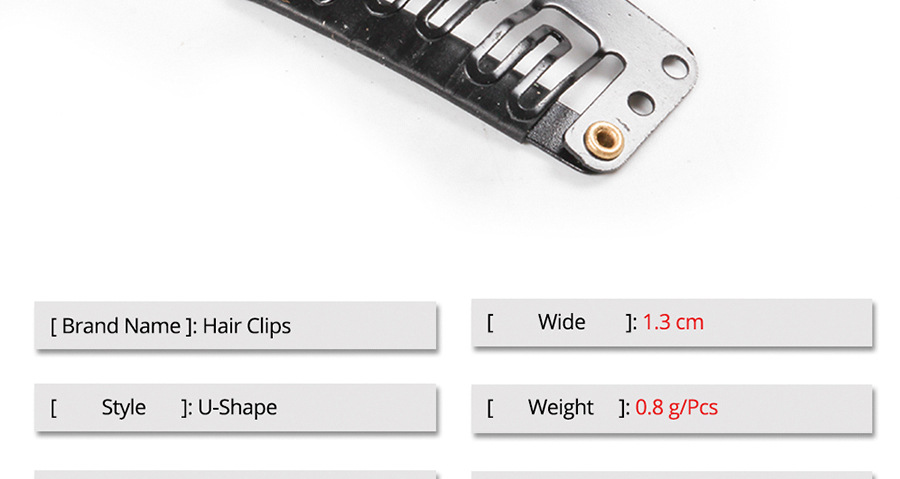 Factory wholesale of wig accessories such as clips, stainless steel BB clips, water drop clips, U-shaped clips, wig buttons, and hair extension clips pic 1