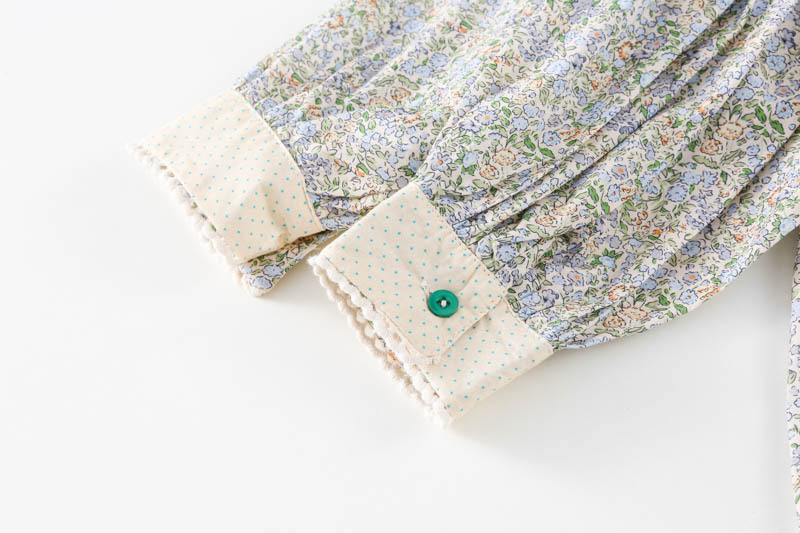 韩国童装女童碎花连衣裙春装洋气儿童娃娃领气质宝宝甜美公主裙子详情26