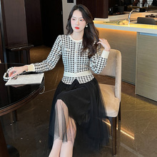 秋冬新款半高领小香风打底裙羊毛连衣裙女内搭针织裙子修身毛衣裙详情21