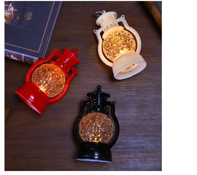 New led small wind lamp, retro small oil lamp, Christmas decorative wind lamp ornament, honeycomb small wind lamp, plastic pic 8