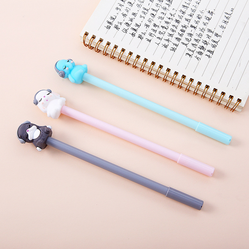 Korean version 2098 Cartoon Animal Party signature Pen, cute multi-color elephant silicone gel pen factory direct sales pic 12