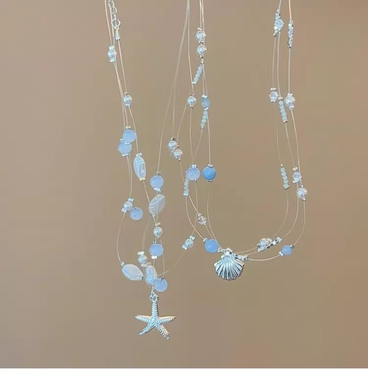海边沙滩度假风贝壳轻奢项链ins小众设计感配饰编织绳甜美锁骨链详情39