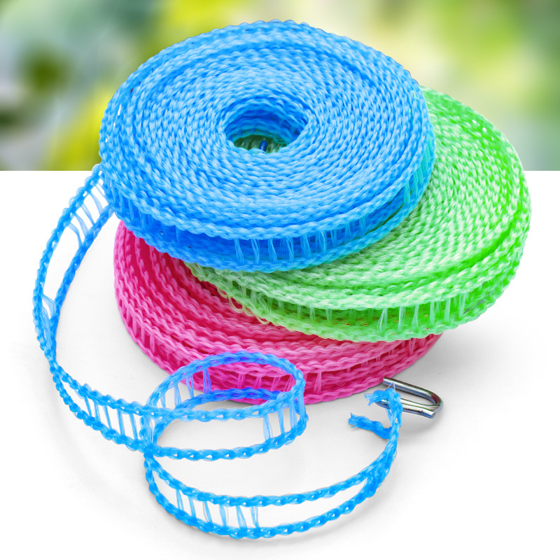 Anti-slip and windproof clothesline, fence-type clothesline, quilt-drying rope, 5-meter clothesline, outdoor travel clothesline for hanging and cooling clothes pic 5