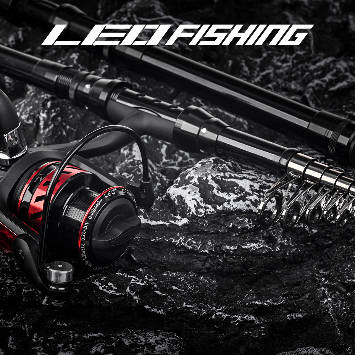 28170 LEO/ Leou [RU Black Short Section Sea Rod] Retracted Lue Rod sea fishing gear wholesale Cross-border pic 3