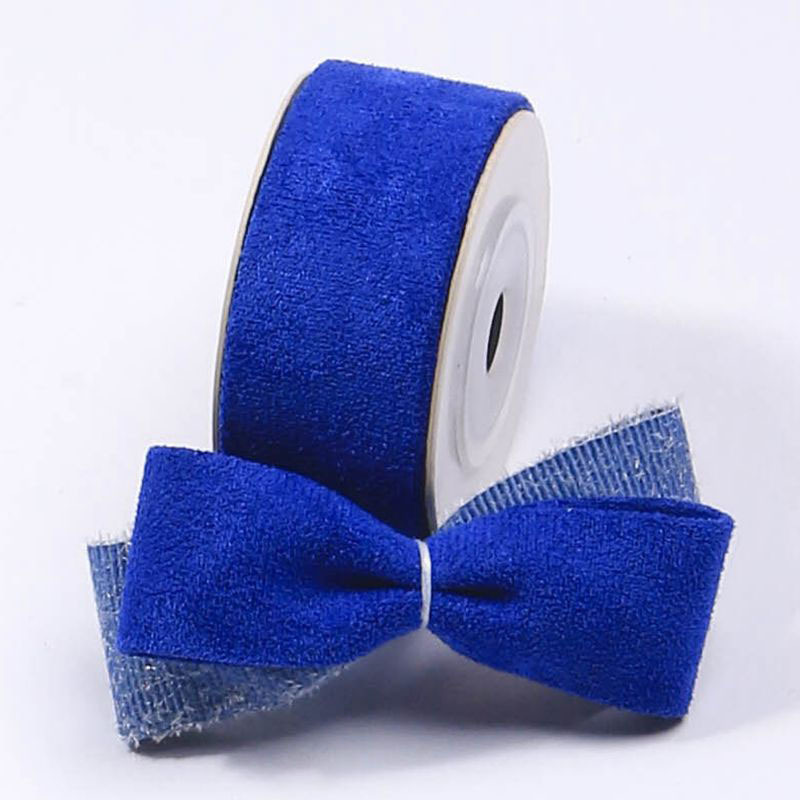 Korean solid-color flocked deerskin micro-elastic webbing DIY bow hair accessory pet chest strap clothes bow tie pic 7
