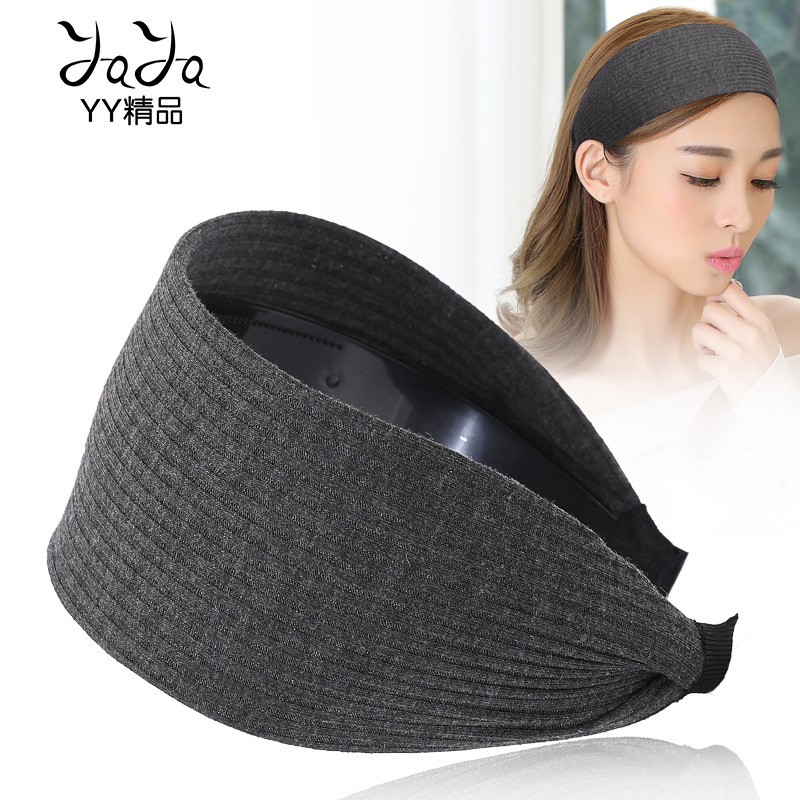 Cross-border wide-edge hair bands, Korean fashionable fabric hair clips, hair covers, anti-slip headwear, hair accessories to cover white hair, hair bands for women wholesale pic 8