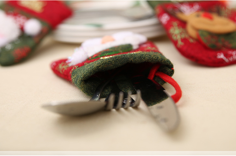 New Christmas decoration items, restaurant table decorations, tableware covers, knife and fork covers, gift bags, Christmas glove styles pic 13