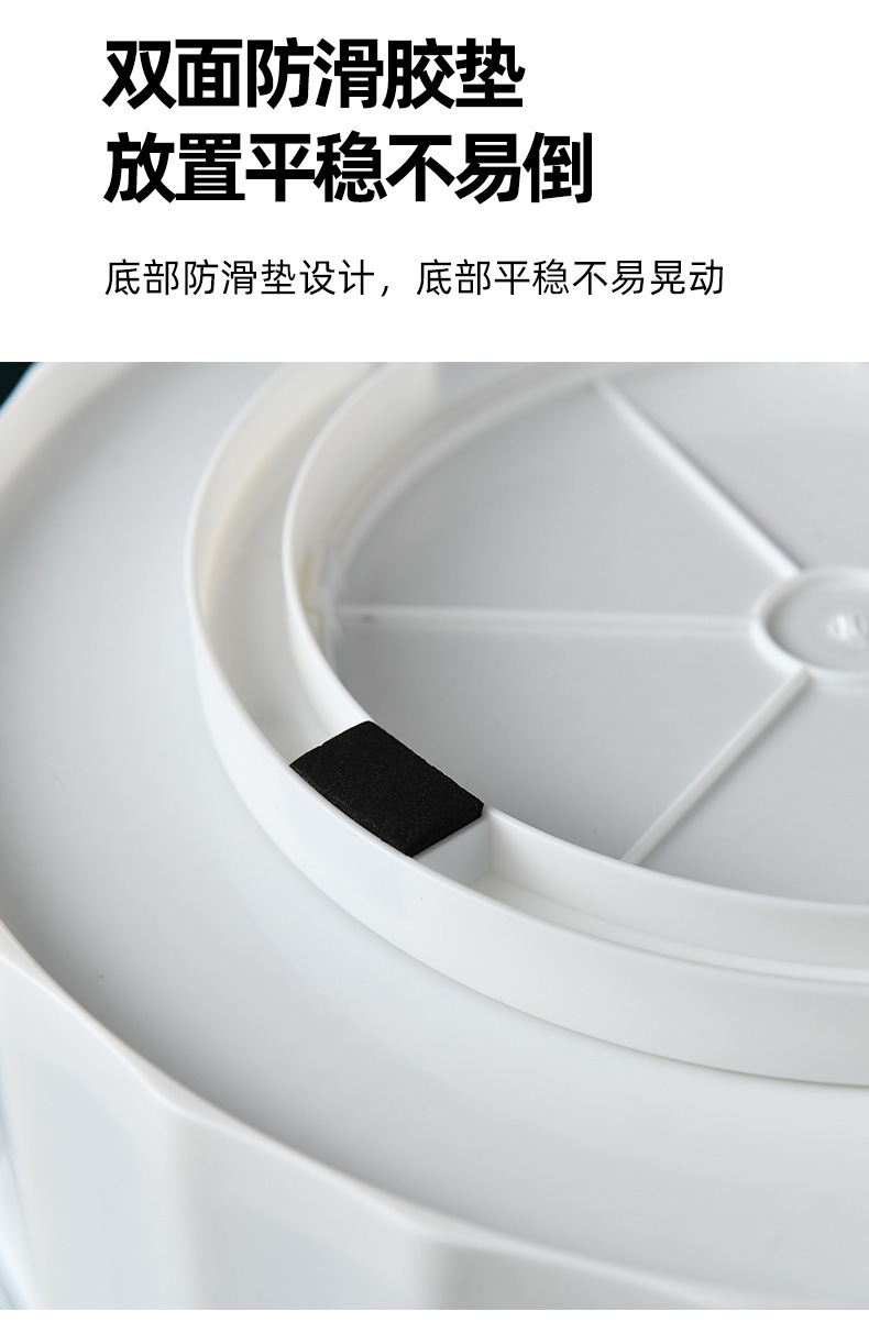 X127-8230 Rotating disk Storage rack, multi-functional anti-slip tray, seasoning bottle, kitchen adjustable storage box pic 9