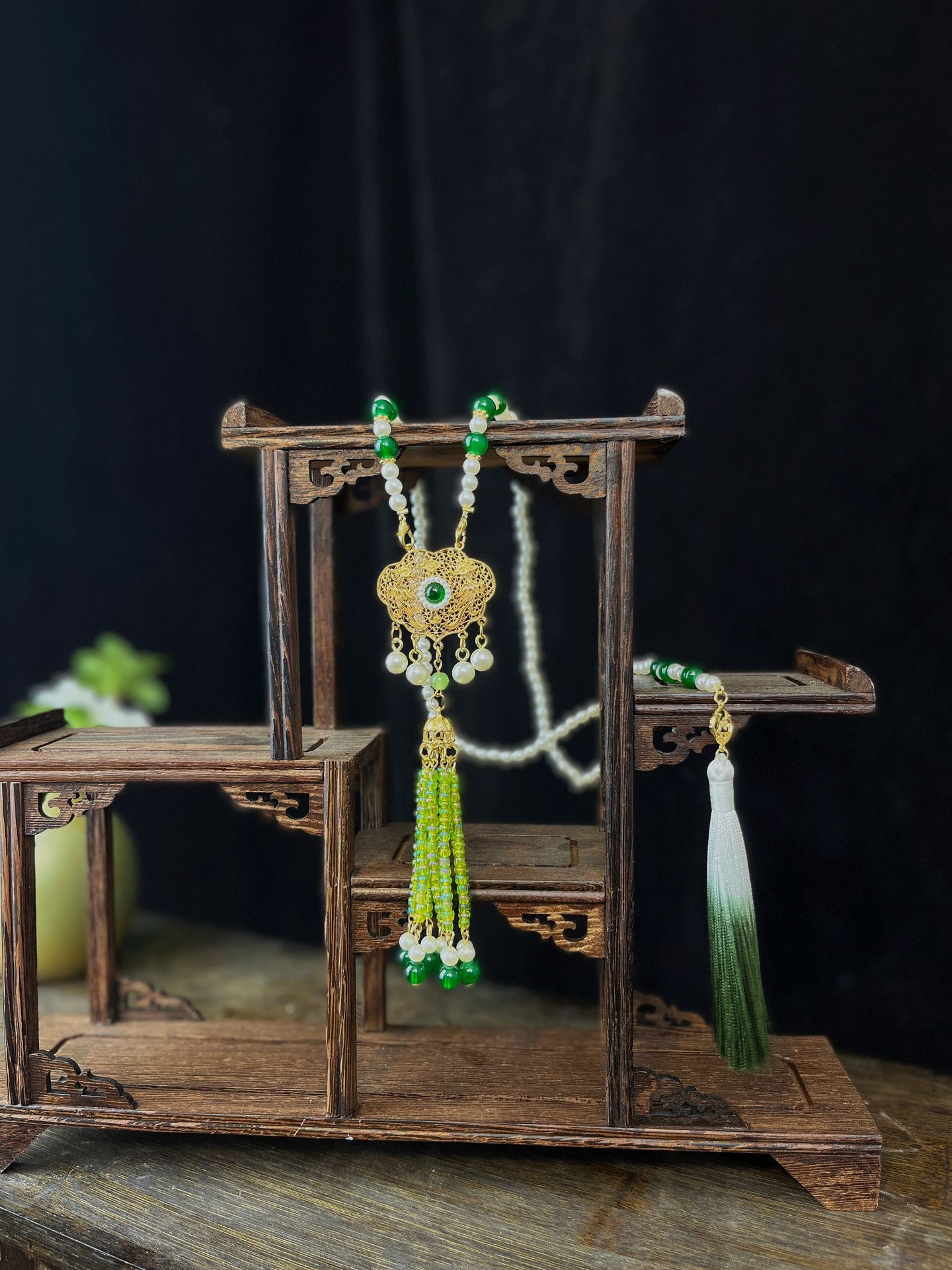 儿童马面裙璎珞一套项链晚明风璎珞项链古风明制汉服配饰软璎珞详情2