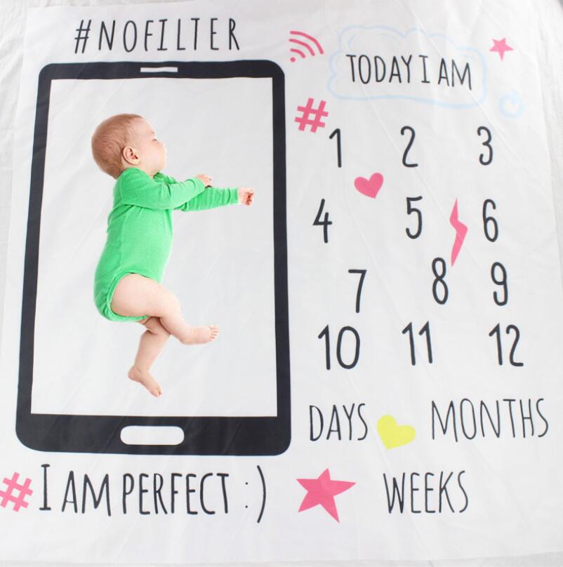 Baby milestone month photography background cloth, baby creative digital photography blanket background cloth, photography props pic 22
