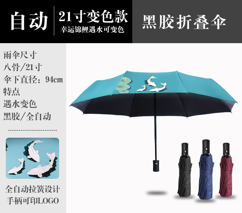 Customized umbrellas from manufacturers, printed advertising umbrellas, logo printed business folding umbrellas, automatic umbrellas for sun protection in sunny and rainy weather, and gift umbrellas pic 23