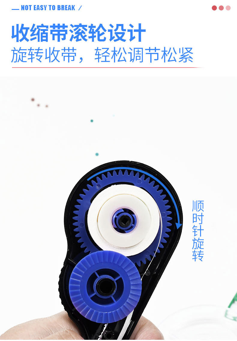The Weibo correction tape is easy to cover and write on. Multiple specifications are available, including blue, orange and green correction tapes pic 5